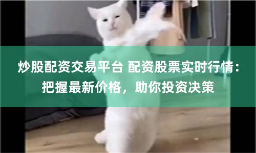 炒股配资交易平台 配资股票实时行情：把握最新价格，助你投资决策